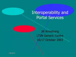 Interoperability and Portal Services
