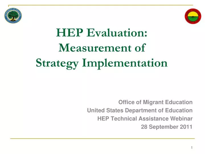 hep evaluation measurement of strategy implementation
