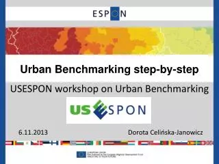 Urban Benchmarking step-by-step USESPON workshop on Urban Benchmarking