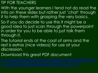 TIP FOR TEACHERS