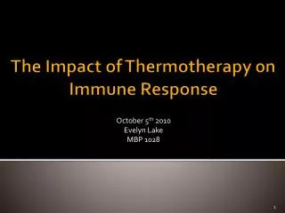 The Impact of Thermotherapy on Immune Response