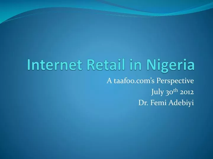 internet retail in nigeria