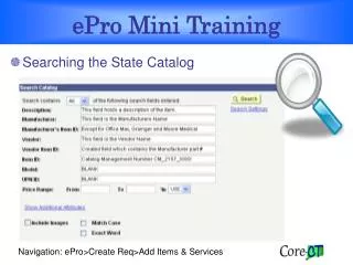 ePro Mini Training