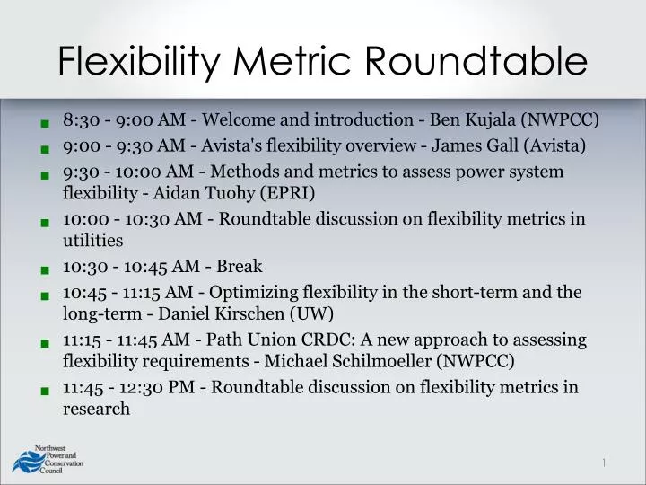 flexibility metric roundtable