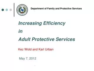 Department of Family and Protective Services