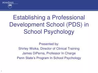 Establishing a Professional Development School (PDS) in School Psychology