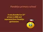 Pandėlys primary school - slide 1