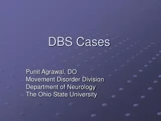 DBS Cases
