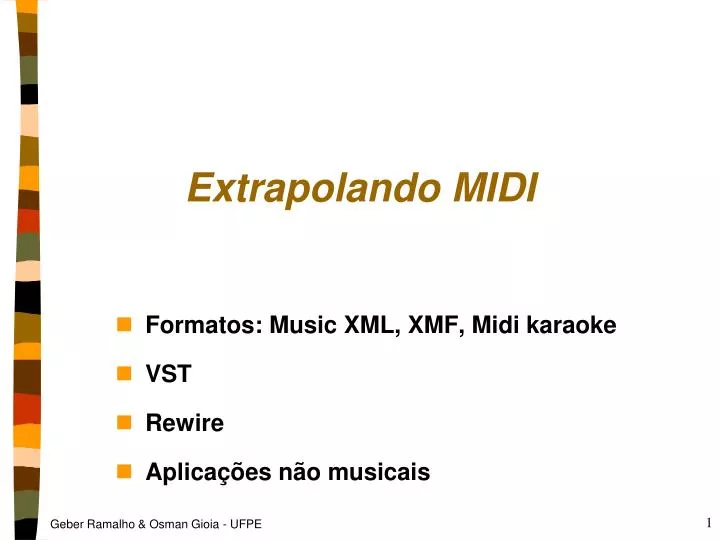 extrapolando midi