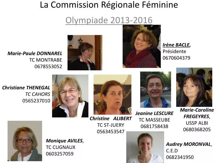 la commission r gionale f minine