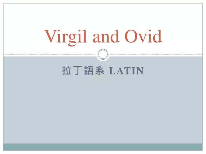 virgil and ovid