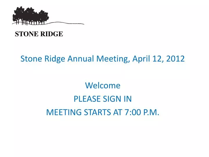 stone ridge