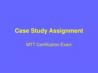 Case Study Assignment
