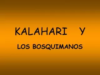 kalahari y