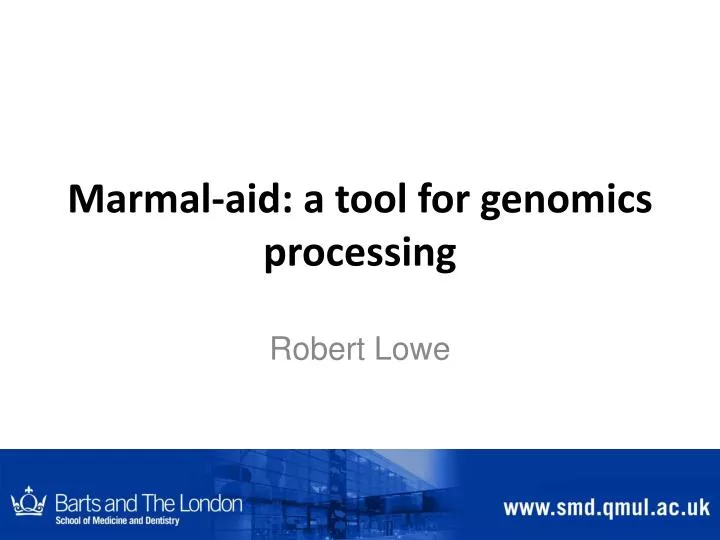 marmal aid a tool for genomics processing