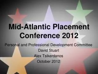 Mid-Atlantic Placement Conference 2012