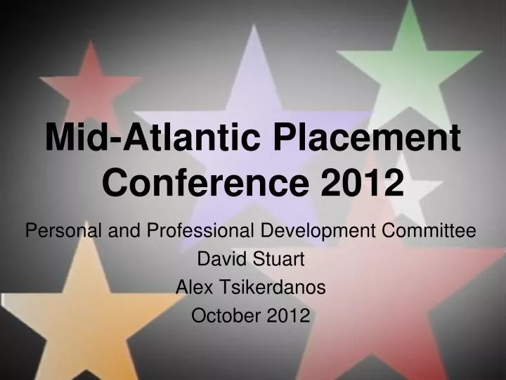 mid atlantic placement conference 2012