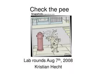 check the pee
