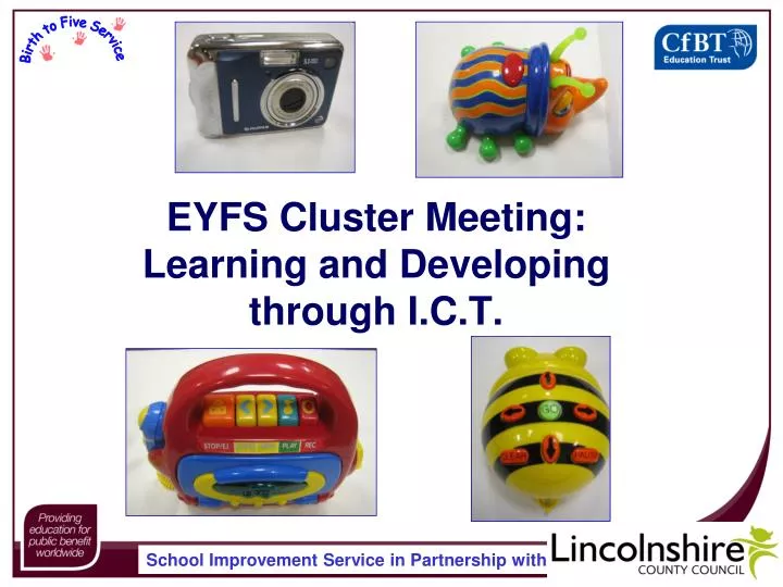 eyfs cluster meeting learning and developing through i c t