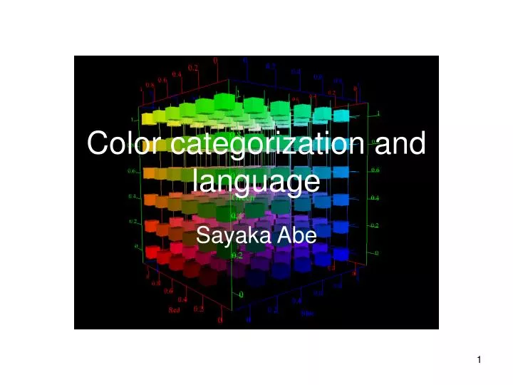 color categorization and language