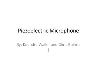 Piezoelectric Microphone