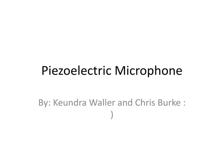 piezoelectric microphone
