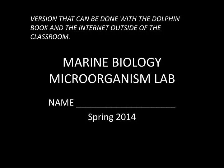 marine biology microorganism lab
