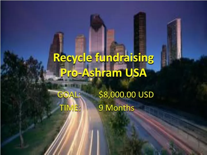 recycle fundraising pro ashram usa