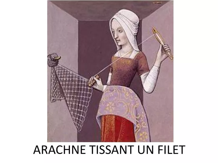 arachne tissant un filet