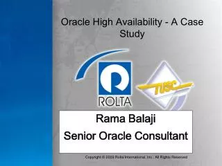 Oracle High Availability - A Case Study