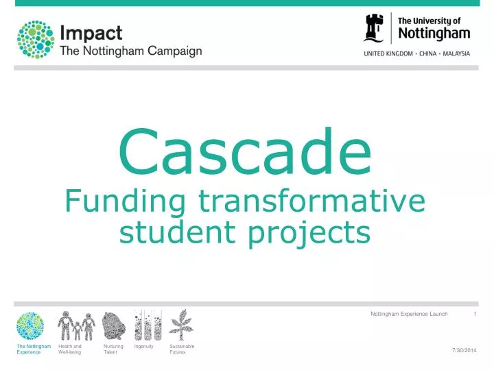 cascade funding transformative student projects