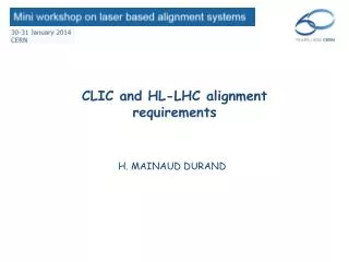 CLIC and HL-LHC alignment requirements