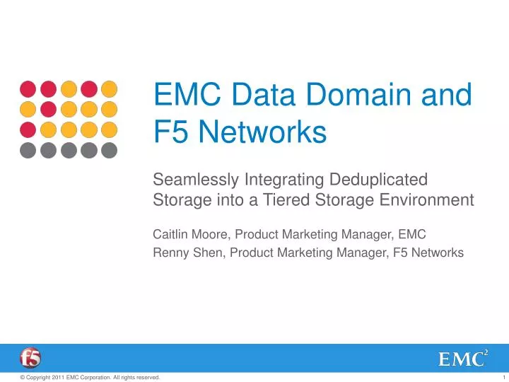 emc data domain and f5 networks