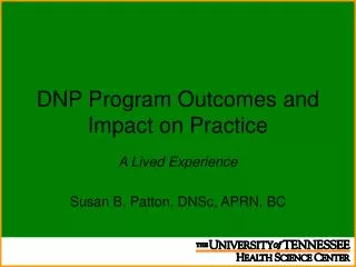 DNP Program Outcomes and Impact on Practice