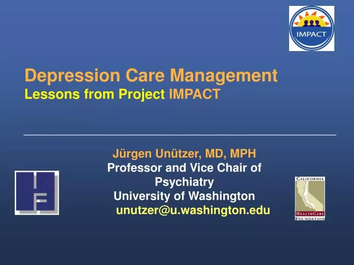 depression care management lessons from project impact
