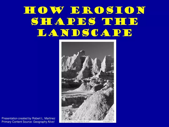 how erosion shapes the landscape