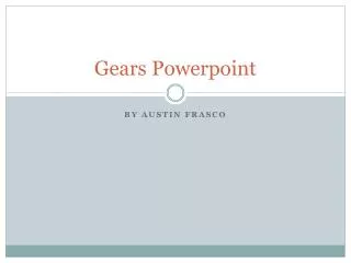 Gears Powerpoint