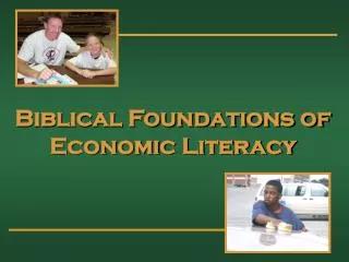 Biblical Foundations of Economic Literacy
