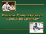 Biblical Foundations of Economic Literacy - slide 1