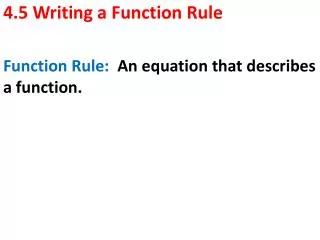4.5 Writing a Function Rule