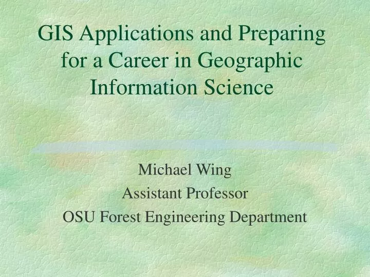 gis applications and preparing for a career in geographic information science