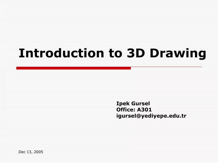 introduction to 3d drawing