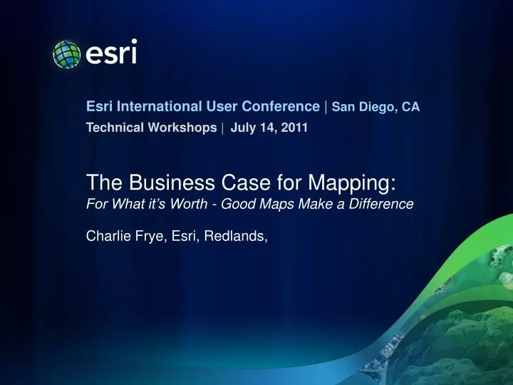the business case for mapping for what it s worth good maps make a difference