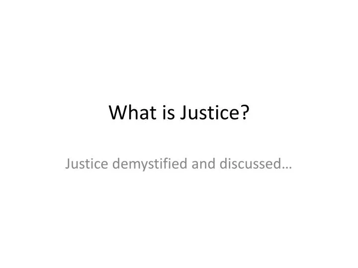 what is justice