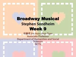 Broadway Musical Stephen Sondheim Week 9