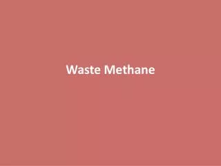 Waste Methane