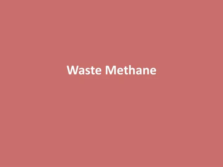 waste methane