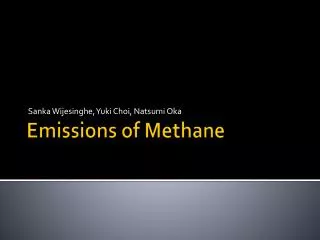 Emissions of Methane