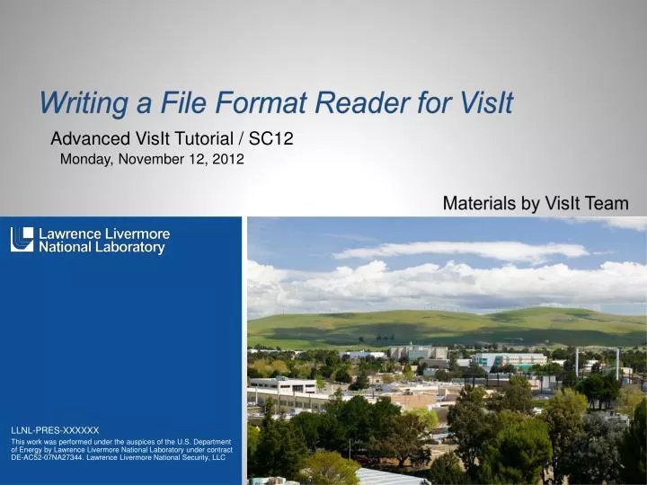 writing a file format reader for visit