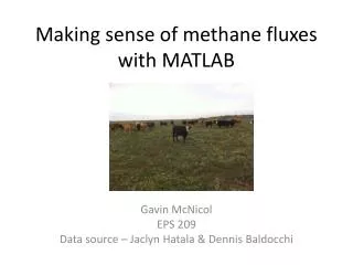Making sense of methane fluxes with MATLAB